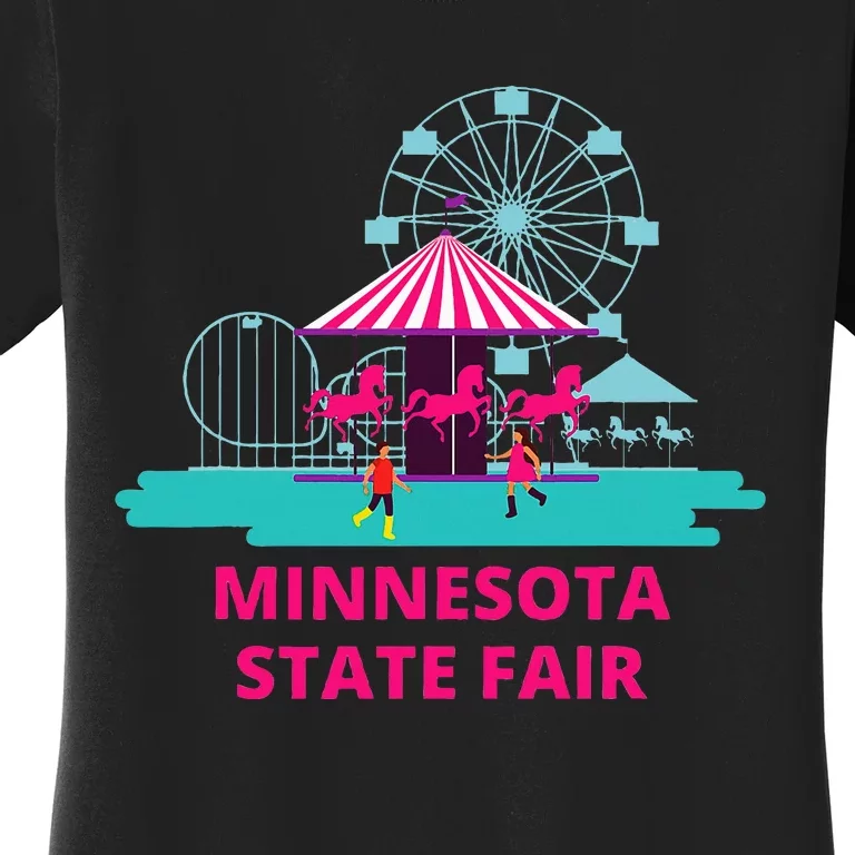 Minnesota State Fair Rollercoaster Ferris Wheel Amusement Women's T-Shirt