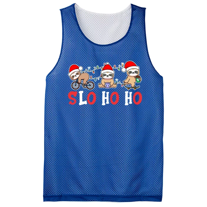 Merry Slothmas Funny Sloth Christmas Cute Animal Kingdom Gift Mesh Reversible Basketball Jersey Tank