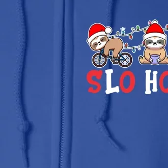 Merry Slothmas Funny Sloth Christmas Cute Animal Kingdom Gift Full Zip Hoodie