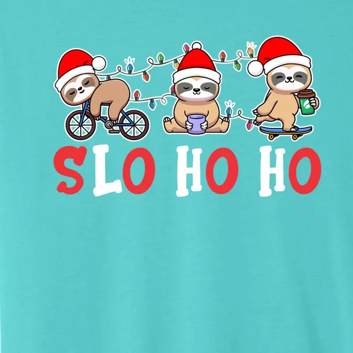 Merry Slothmas Funny Sloth Christmas Cute Animal Kingdom Gift ChromaSoft Performance T-Shirt