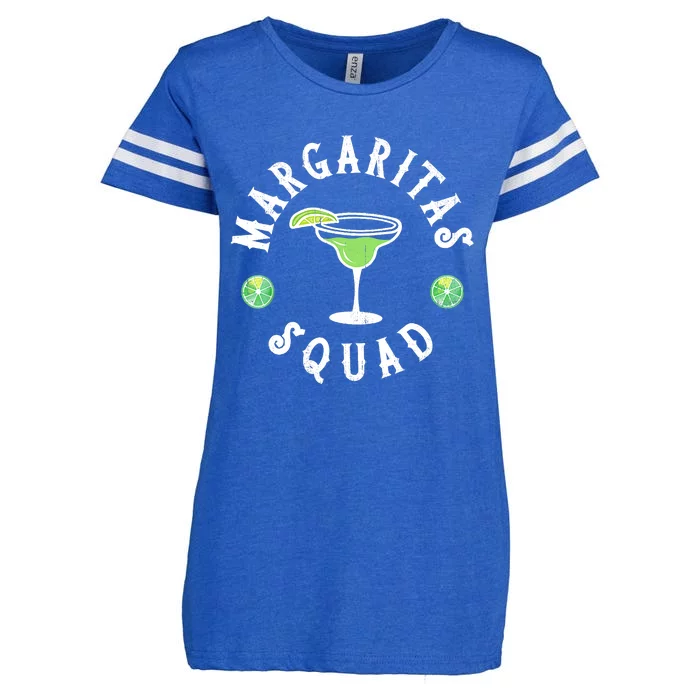 Margarita Squad Funny Cinco De Mayo Lime Drinking Enza Ladies Jersey Football T-Shirt