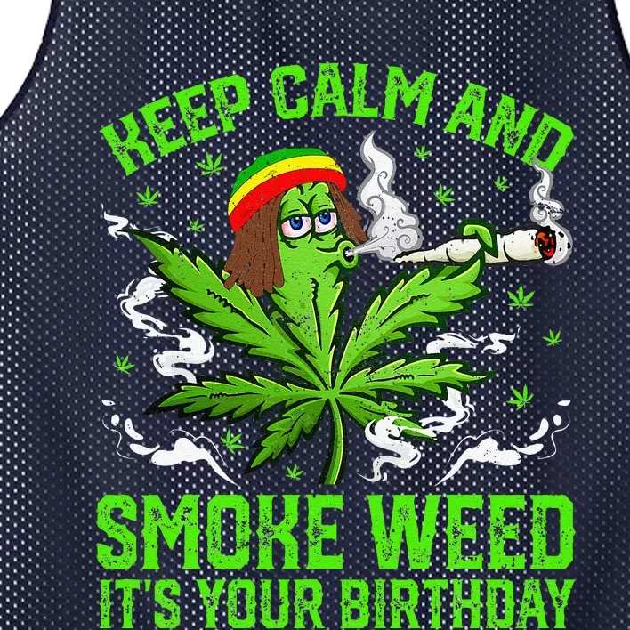 Marijuana Smoker Funny Weed Birthday Party Cannabis Stoner Mesh Reversible Basketball Jersey Tank