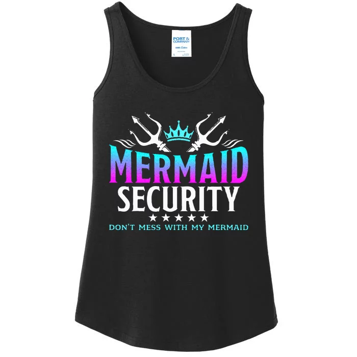 Mermaid Security Family Birthday Halloween Costume Ladies Essential Tank