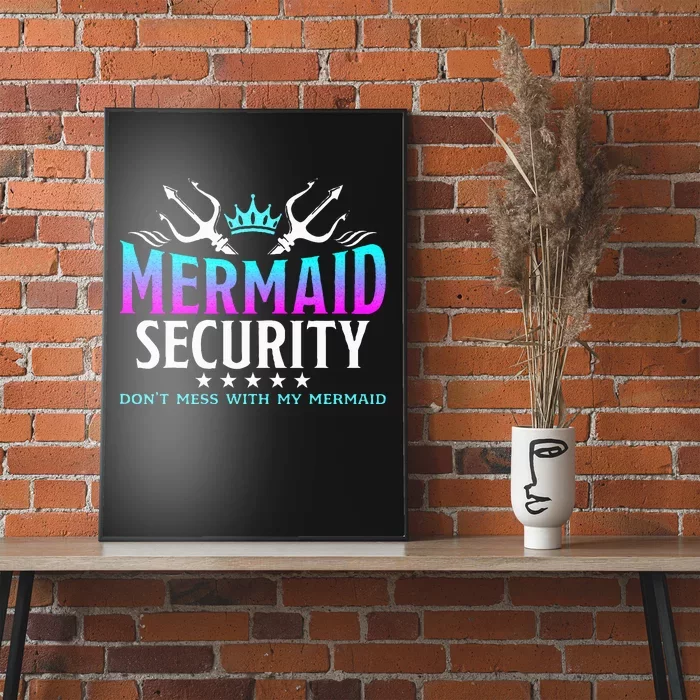 Mermaid Security Family Birthday Halloween Costume Poster