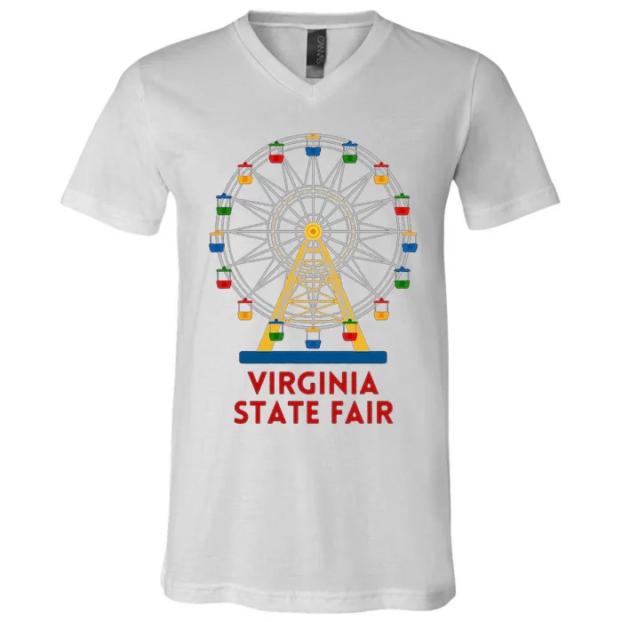 Minnesota State Fair Ferris Wheel County Fair V-Neck T-Shirt