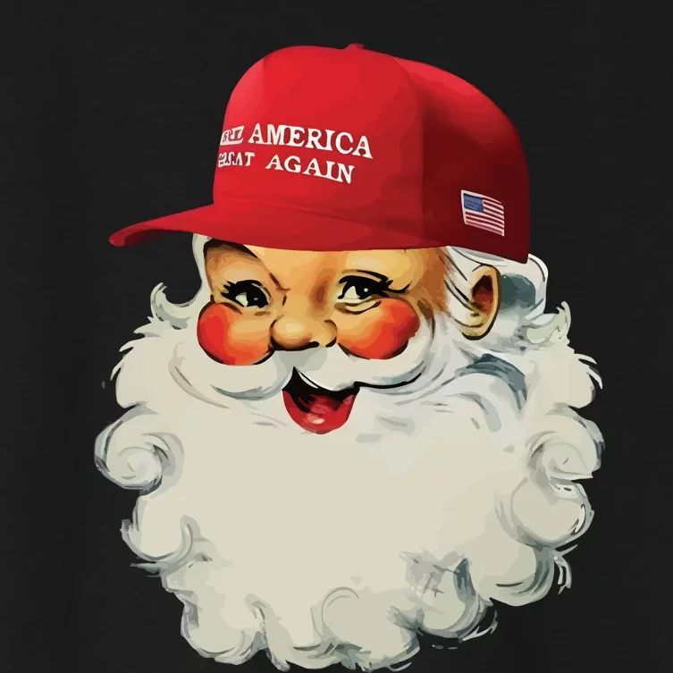 Maga Santa Funny Trump Christmas Women's Crop Top Tee