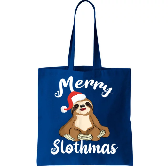 Merry Slothmas For Sloth Lovers Cute Christmas Sloth Cool Gift Tote Bag