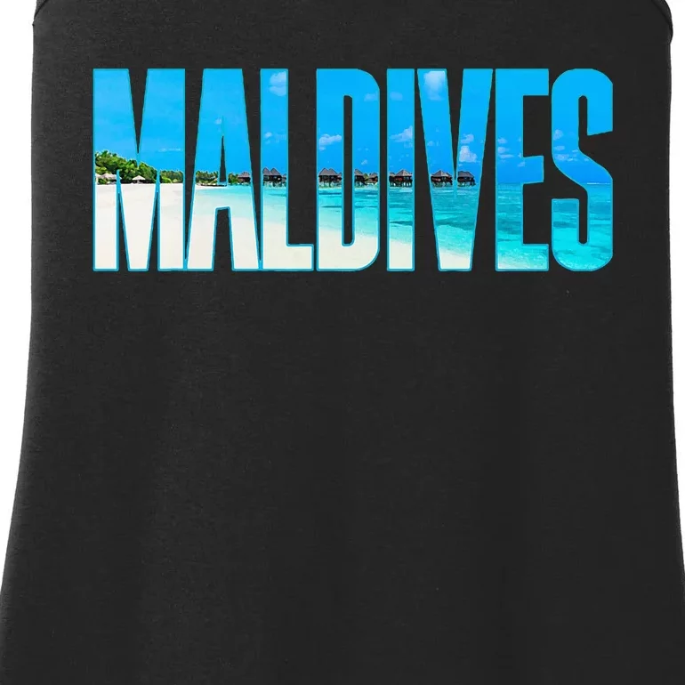 Maldives Souvenir For Couple Or Family Summer Vacay Ladies Essential Tank