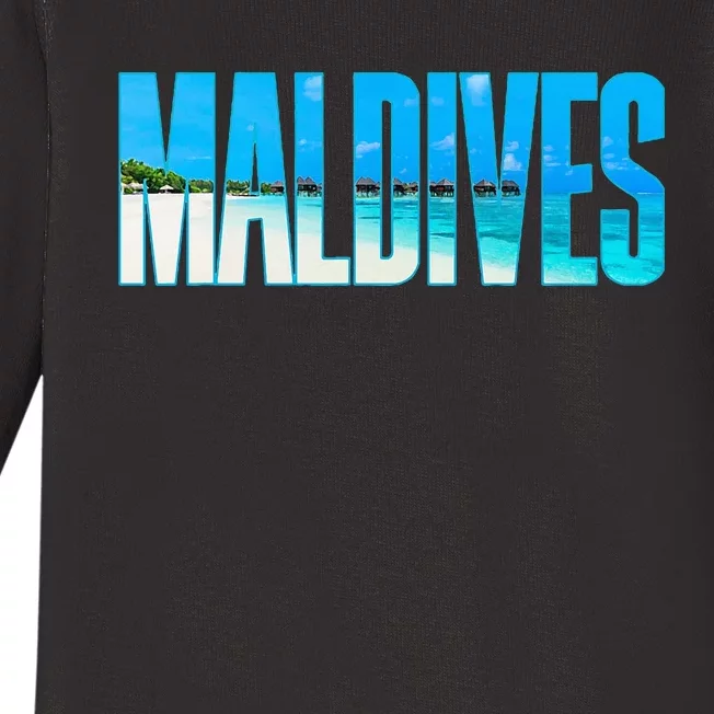 Maldives Souvenir For Couple Or Family Summer Vacay Baby Long Sleeve Bodysuit