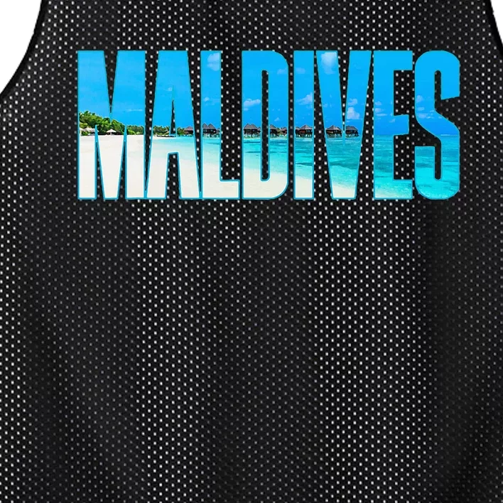 Maldives Souvenir For Couple Or Family Summer Vacay Mesh Reversible Basketball Jersey Tank