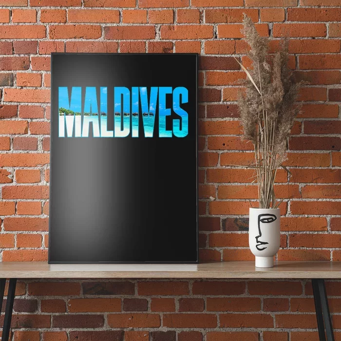 Maldives Souvenir For Couple Or Family Summer Vacay Poster