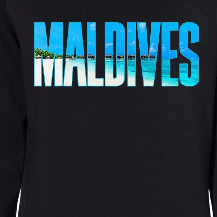 Maldives Souvenir For Couple Or Family Summer Vacay Womens California Wash Sweatshirt