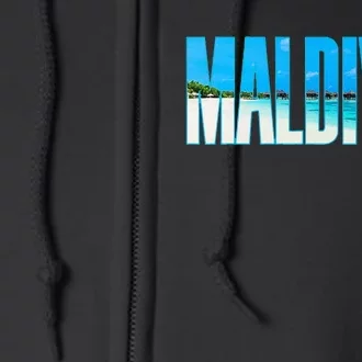 Maldives Souvenir For Couple Or Family Summer Vacay Full Zip Hoodie