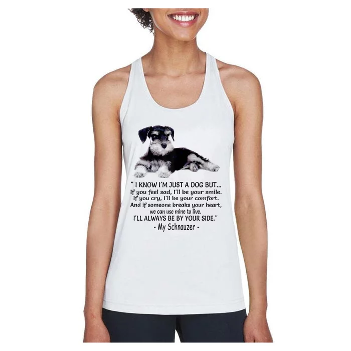 Miniature Schnauzer Funny Gift Women's Racerback Tank