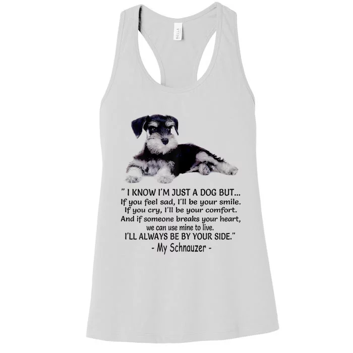 Miniature Schnauzer Funny Gift Women's Racerback Tank