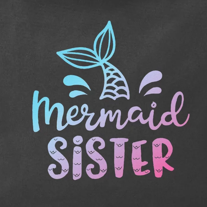 Mermaid Sister Funny Women Family Matching Birthday Zip Tote Bag