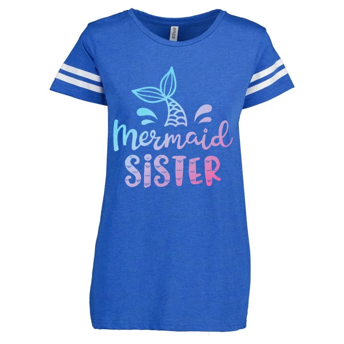 Mermaid Sister Funny Women Family Matching Birthday Enza Ladies Jersey Football T-Shirt