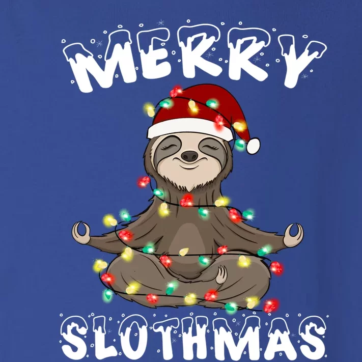 Merry Slothmas Funny Sloth Christmas Pajama For Sloth Lovers Gift Toddler Long Sleeve Shirt