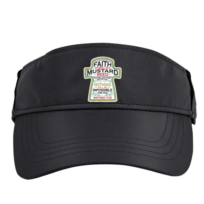 Mustard Seed Faith Christian Gifts Mathew 17 20 Scripture Adult Drive Performance Visor