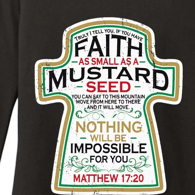 Mustard Seed Faith Christian Gifts Mathew 17 20 Scripture Womens CVC Long Sleeve Shirt