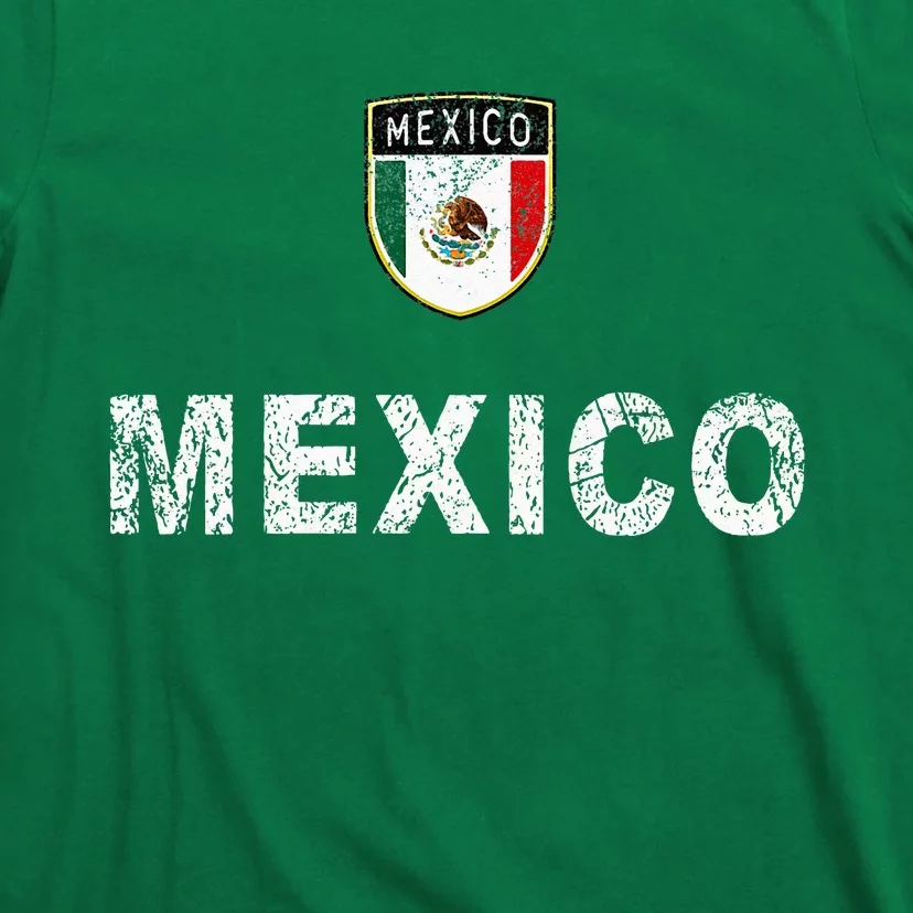 Mexico Soccer Fans Jersey Mexican Flag Football Lovers T-Shirt