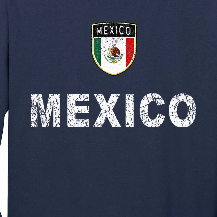 Mexico Soccer Fans Jersey Mexican Flag Football Lovers Tall Long Sleeve T-Shirt