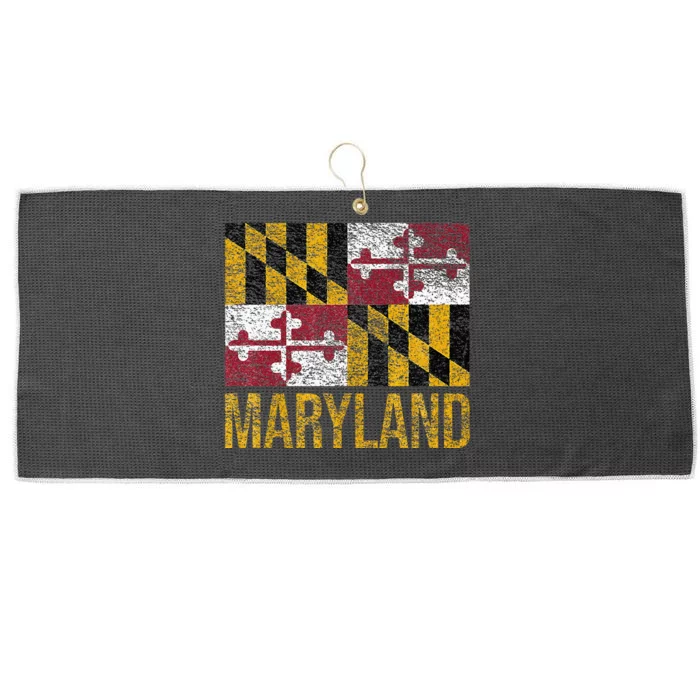 MARYLAND STATE FLAG ANNAPOLIS BALTIMORE CHESAPEAKE BAY Large Microfiber Waffle Golf Towel