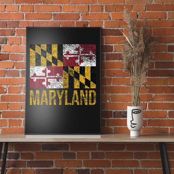 MARYLAND STATE FLAG ANNAPOLIS BALTIMORE CHESAPEAKE BAY Poster