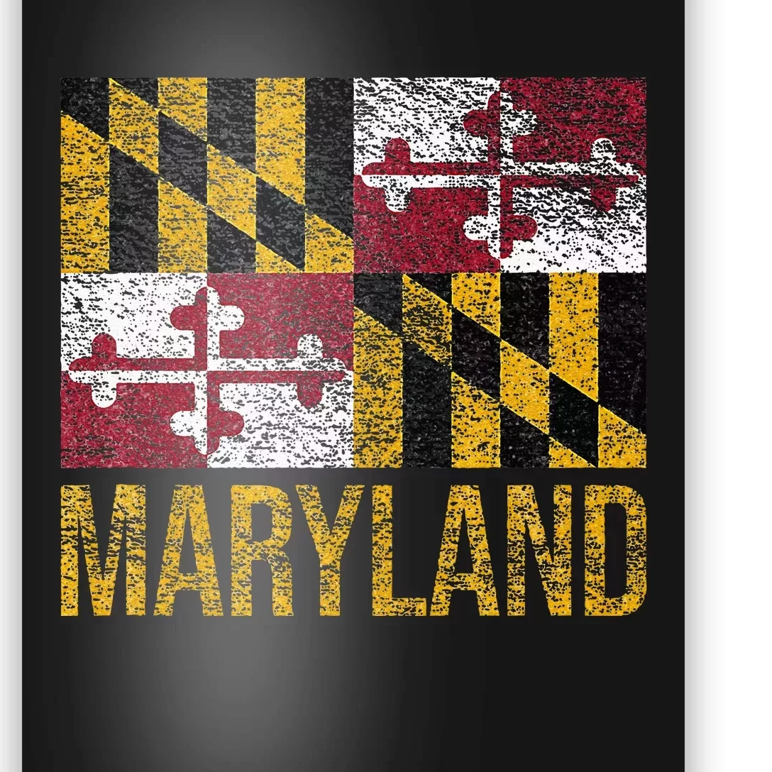 MARYLAND STATE FLAG ANNAPOLIS BALTIMORE CHESAPEAKE BAY Poster