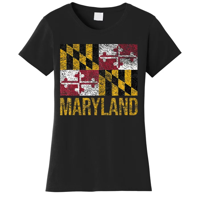 MARYLAND STATE FLAG ANNAPOLIS BALTIMORE CHESAPEAKE BAY Women's T-Shirt