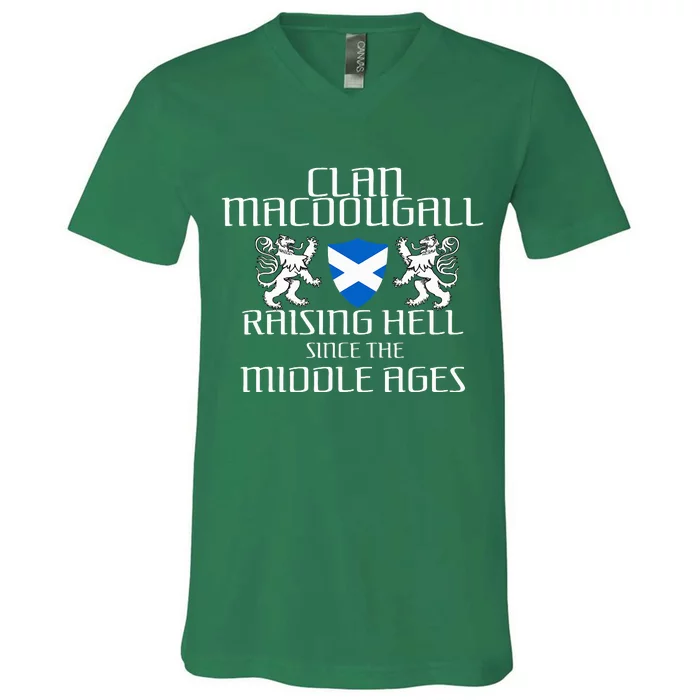 Macdougall Scottish Family Scotland Name Clan V-Neck T-Shirt