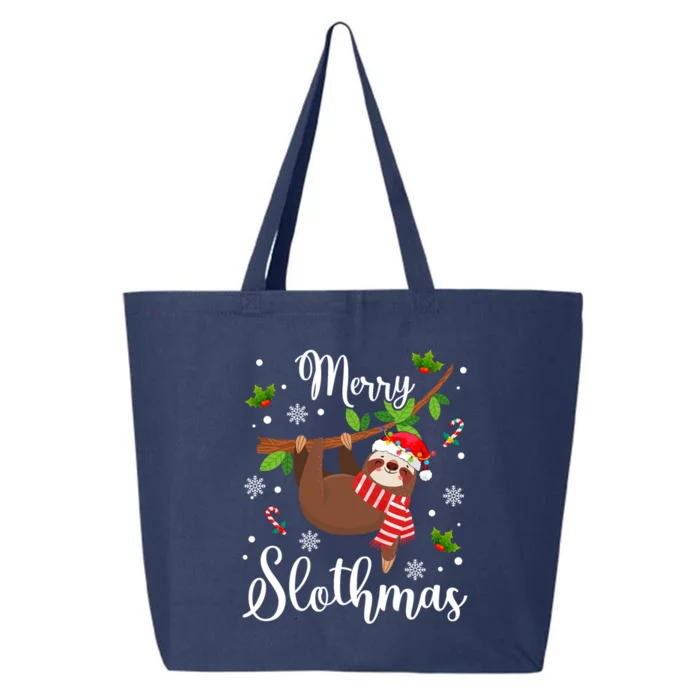 Merry Slothmas Funny Sloth Christmas Sleepy Sloth Napping Great Gift 25L Jumbo Tote