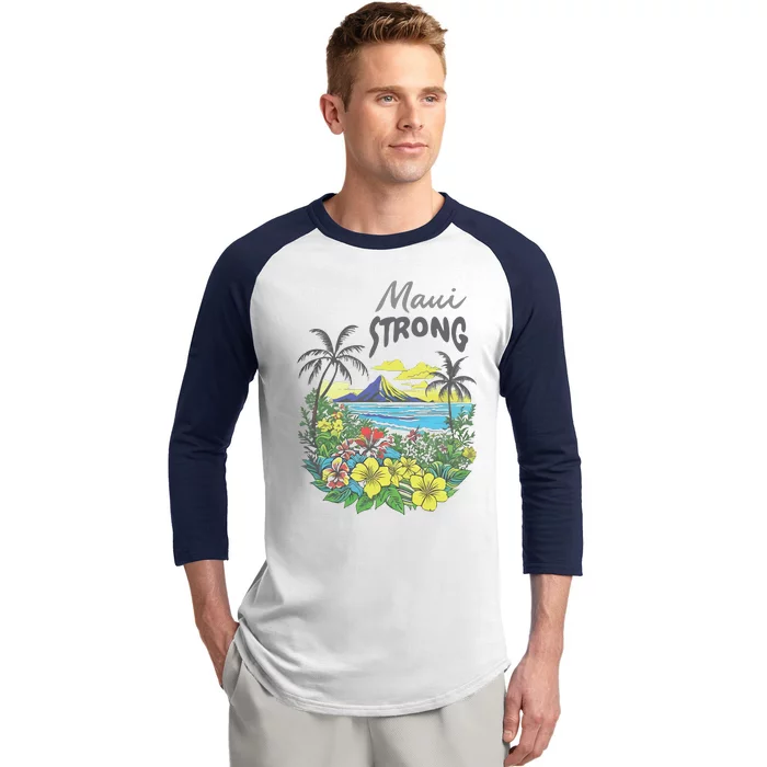 Maui Strong Fundraiser Helping Wildfires On Maui Baseball Sleeve Shirt