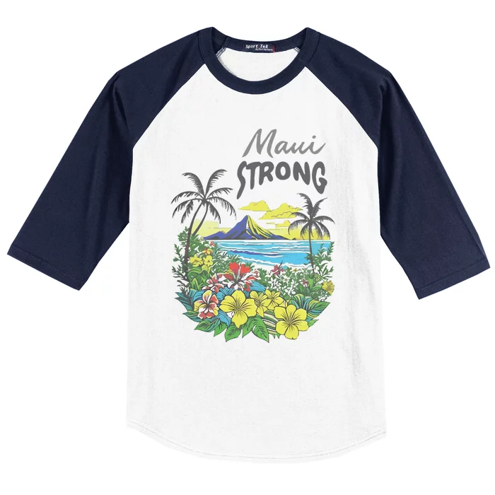 Maui Strong Fundraiser Helping Wildfires On Maui Baseball Sleeve Shirt