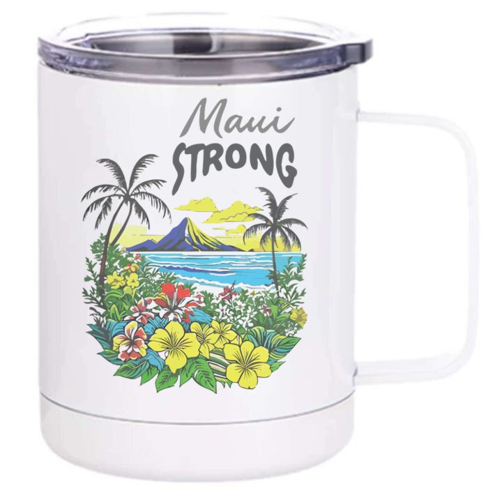 Maui Strong Fundraiser Helping Wildfires On Maui Front & Back 12oz Stainless Steel Tumbler Cup