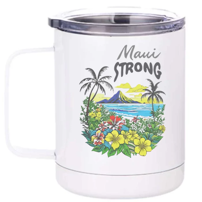 Maui Strong Fundraiser Helping Wildfires On Maui Front & Back 12oz Stainless Steel Tumbler Cup