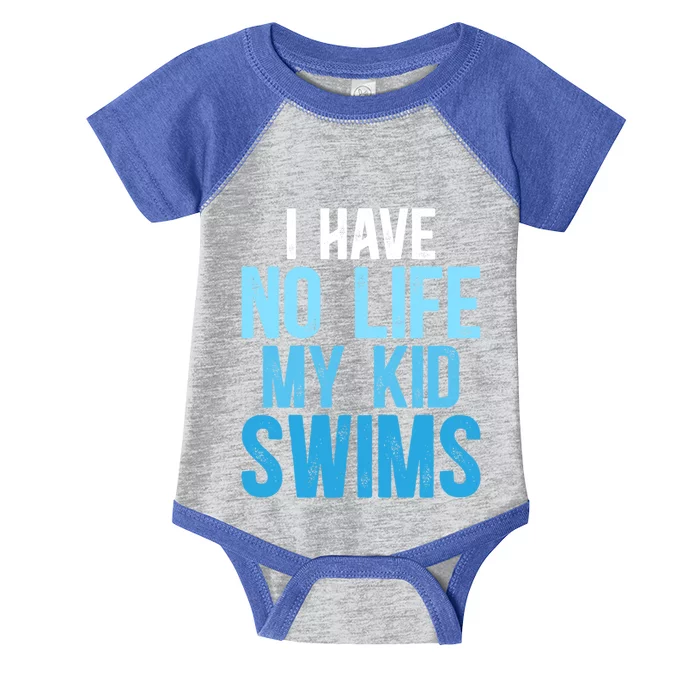 My Swims Funny Swim Dad Of A Swimmer Father Swimming Dad Cute Gift Infant Baby Jersey Bodysuit