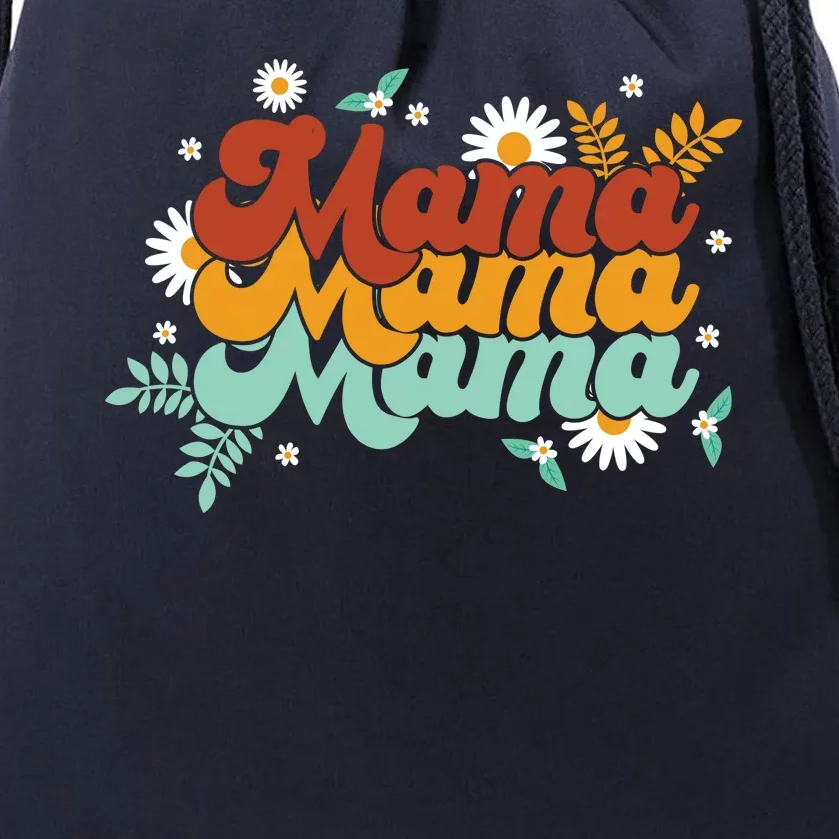 Mama Spring Floral Cute Mom Gift Drawstring Bag