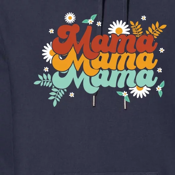 Mama Spring Floral Cute Mom Gift Premium Hoodie