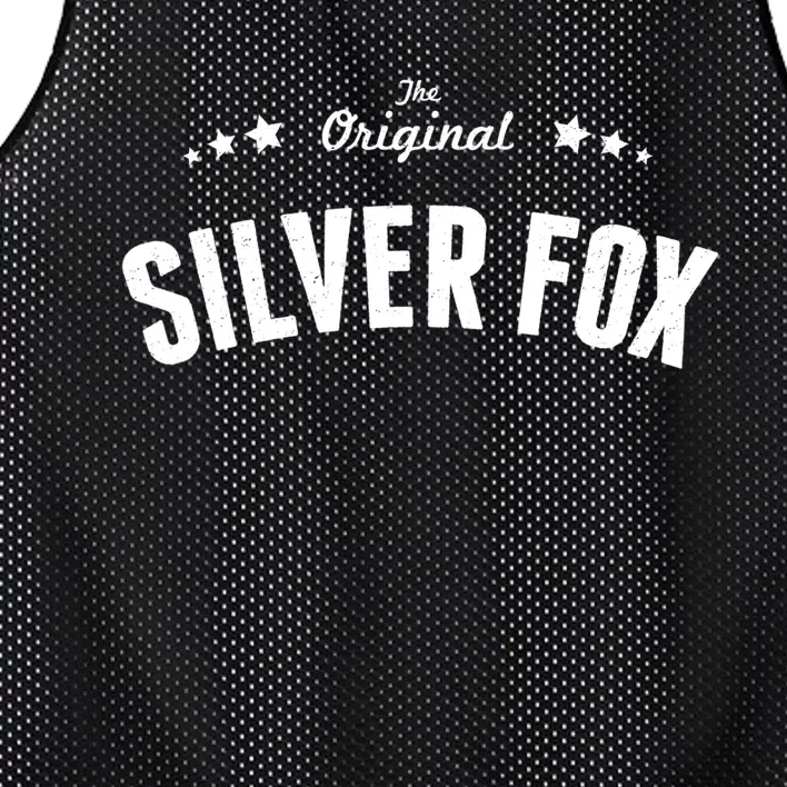 Mens Silver Fox Original Funny Gift Mesh Reversible Basketball Jersey Tank