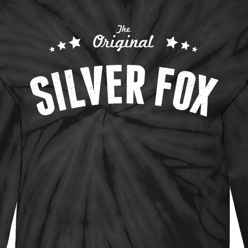 Mens Silver Fox Original Funny Gift Tie-Dye Long Sleeve Shirt