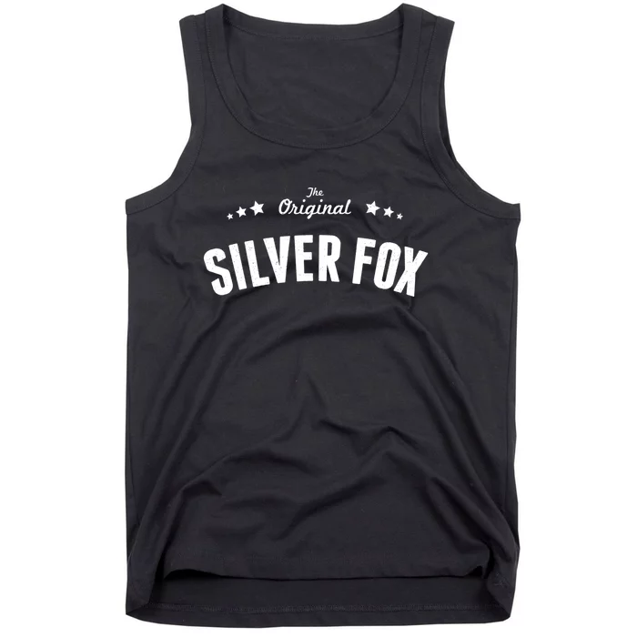 Mens Silver Fox Original Funny Gift Tank Top