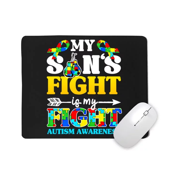 My SonS Fight Is My Fight Autism Awareness Boxing Gloves Great Gift Mousepad