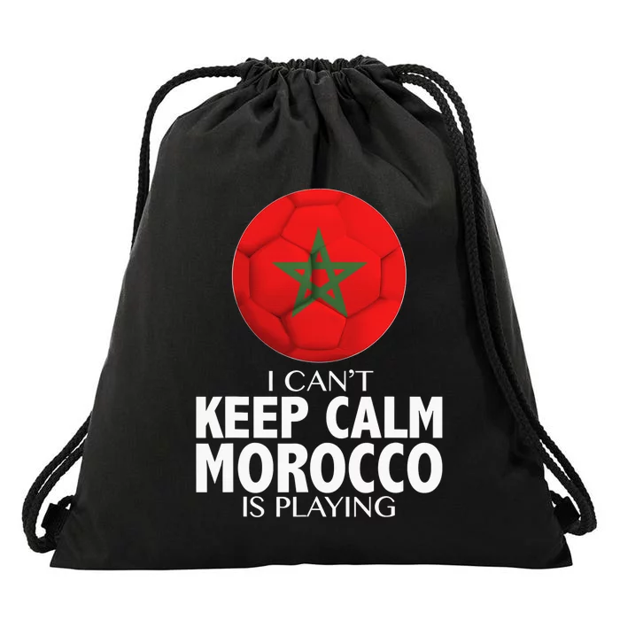 Morocco Soccer Football I Can't Keep Calm Morocco Is Playing Drawstring Bag