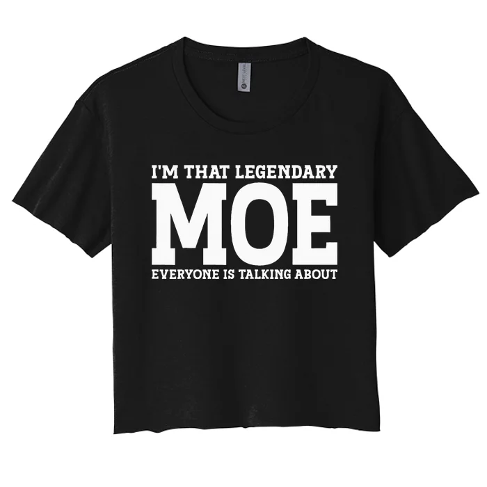 Moe Surname Funny Team Family Last Name Moe Women's Crop Top Tee