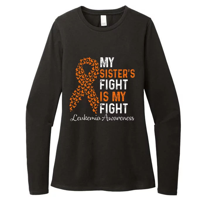 My Sister's Fight Is My Fight Leukemia Cancer Awareness Womens CVC Long Sleeve Shirt