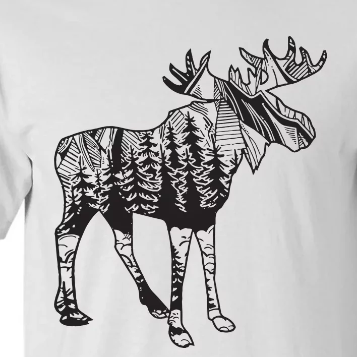 Moose Sighting Forest Funny Minnesota State Tall T-Shirt