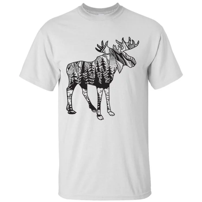 Moose Sighting Forest Funny Minnesota State Tall T-Shirt