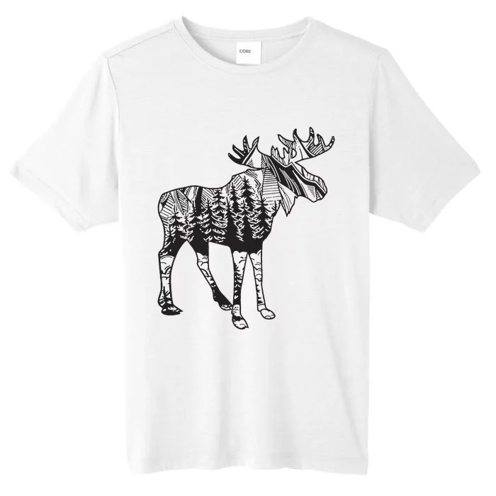 Moose Sighting Forest Funny Minnesota State ChromaSoft Performance T-Shirt