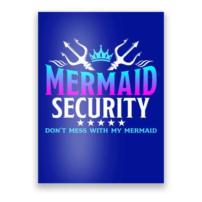 Mermaid Security Family Birthday Halloween Costume Poster